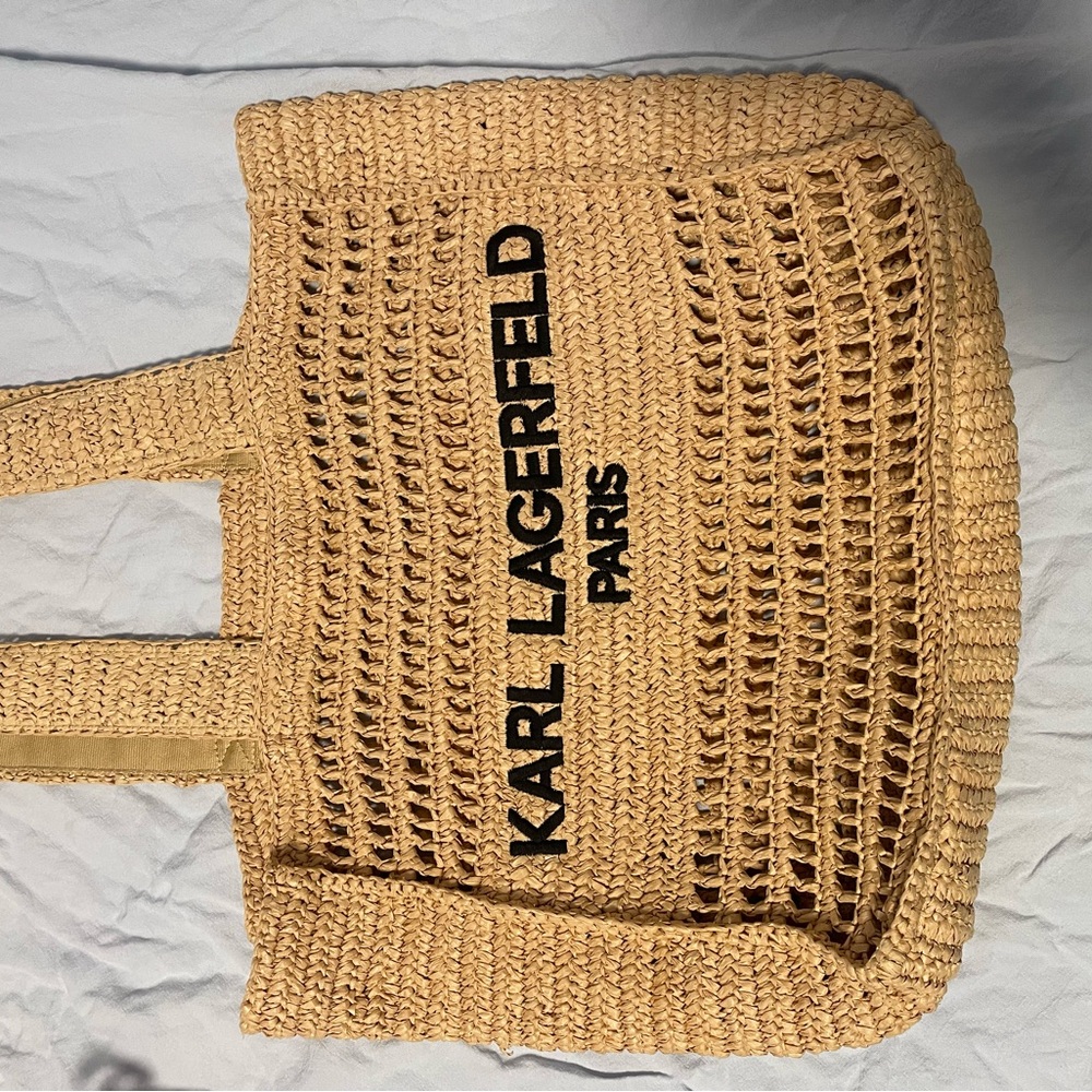 Karl Lagerfeld Paris Woven Tote Bag